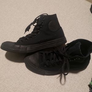 All black converse high top